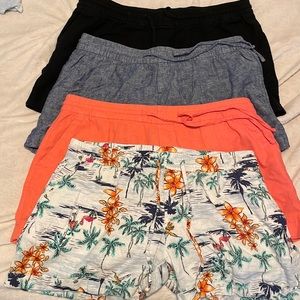 Set of 4 Old Navy Linen Shorts